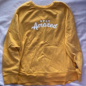 Yellow “Stay Amazed” Crew Neck